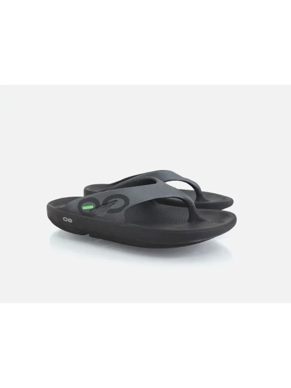 Oofos Mens OOriginal Sandal Size 10 Recovery Sport Slide Thong Gray Black Shoe